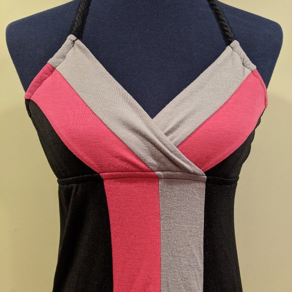 Long Black and Pink Maxi Sundress - Picture 4 of 6